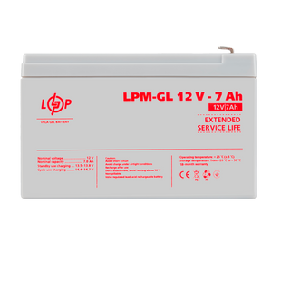 Акумулятор гелевий LPM-GL 12V - 7 Ah lp_6560 фото