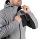 Куртка SOFTSHELL, світла сіро-чорна, з капюшоном, тришарова, тканина стрейч 300GSM 100D, з водо- і вітрозахистом, L INTERTOOL SP-3123 SP-3123 фото 6