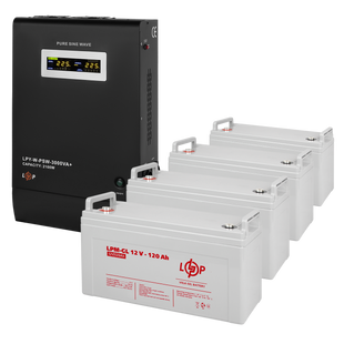 Комплект резервного живлення LP (LogicPower) ДБЖ + гелева батарея (UPS W3000 + АКБ GL 5760W) lp_19805 фото