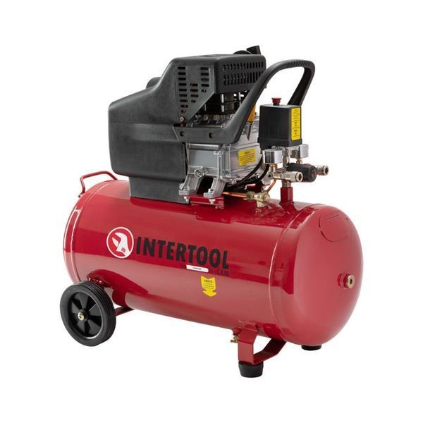 Компресор 50 л, 1500 Вт, 220 В, 8 aтм, 206 л/хв INTERTOOL PT-0003 PT-0003 фото