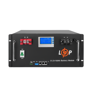 Аккумулятор LP LiFePO4 48V (51,2V) - 100 Ah (5120Wh) (Smart BMS 100A) с LCD RM lp_20330 фото