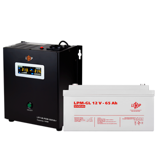 Комплект резервного живлення для котла LP (LogicPower) ДБЖ + гелева батарея (UPS W500VA + АКБ GL 780W) lp_5867 фото