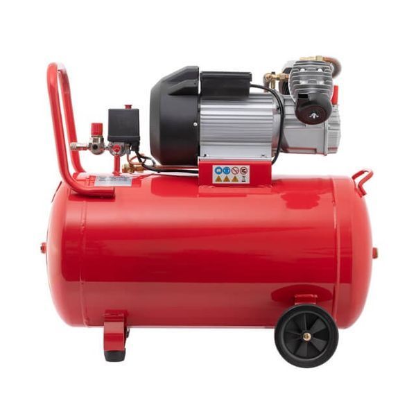 Компресор 100 л, 3 кВт, 220 В, 10 aтм, 420 л/хв, 2 циліндри INTERTOOL PT-0008 PT-0008 фото
