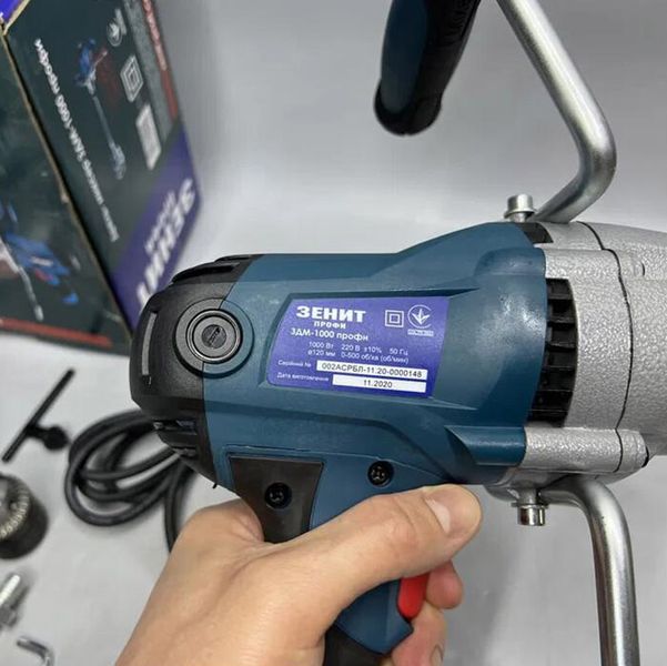 Drill mixer Zenit ZDM-1000 Profi 1000 W electric drill electric drill silent two-speed for home DRM-ZNT-ZDM-1000 photo