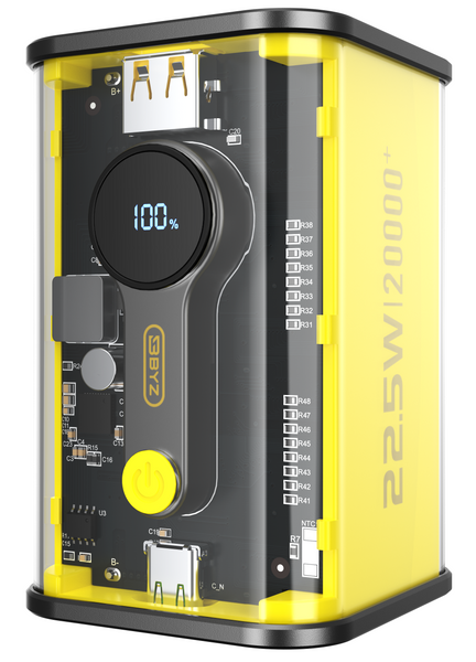УМБ жовта BYZ W90 20000mAh Type C PD Yellow (BYZ-W90-Y) UMB-YEL-W90-20000 фото