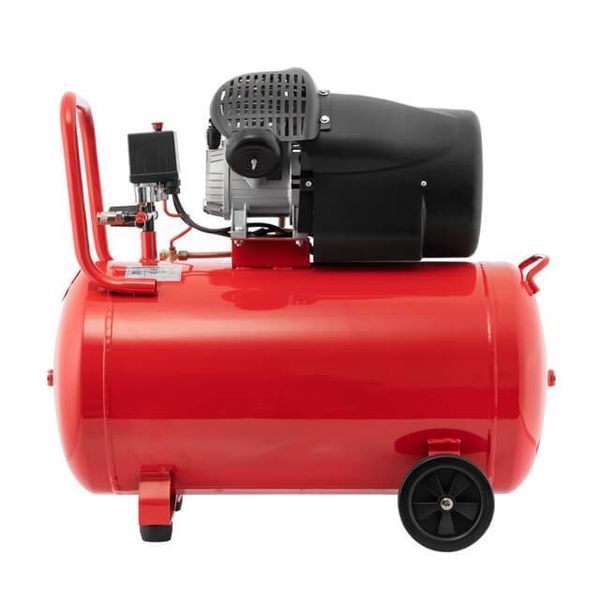 Компрессор 100 л, 2,23 кВт, 220 В, 10 атм, 354 л/мин, 2 цилиндра INTERTOOL PT-0005 PT-0005 фото
