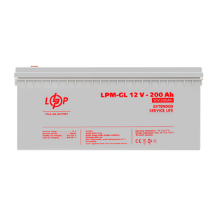 Акумулятор гелевий LPM-GL 12V - 200 Ah lp_4156 фото