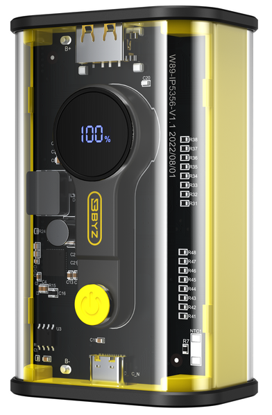 УМБ жовта BYZ W89 10000mAh Type C PD Yellow (BYZ-W89-Y) UMB-YEL-W89-10000 фото