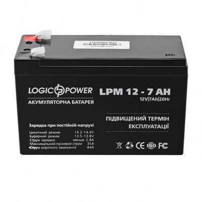 Акумулятор свинцево-кислотний LogicPower AK-LP3862 12V7Ah (7 А*г) AK-LP3862 фото