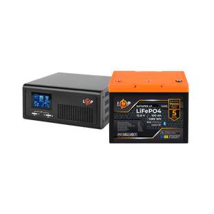 Комплект резервного живлення LP(LogicPower) ДБЖ + літієва (LiFePO4) батарея (UPS В1000 + АКБ LiFePO4 1280W) lp_37450 фото