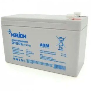 Акумулятор свинцево-кислотний MERLION MERL-AGM-GP1295F2-12-95 12V9.5Ah (9.5 А*год) BT-MERL-AGM-GP1295F2-12-95 фото