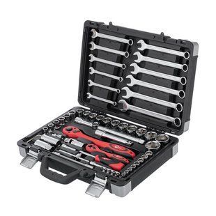 Профессиональный набор инструментов 1/4", 1/2",&nbsp;61 ед., Cr-V INTERTOOL ET-6061 ET-6061 фото