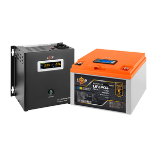 Комплект резервного живлення LP (LogicPower) ДБЖ + літієва (LiFePO4) батарея (UPS W500+ АКБ LiFePO4 410W) lp_24163 фото