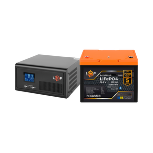 Комплект резервного живлення LP(LogicPower) ДБЖ + літієва (LiFePO4) батарея (UPS В1500 + АКБ LiFePO4 1280W) lp_37454 фото