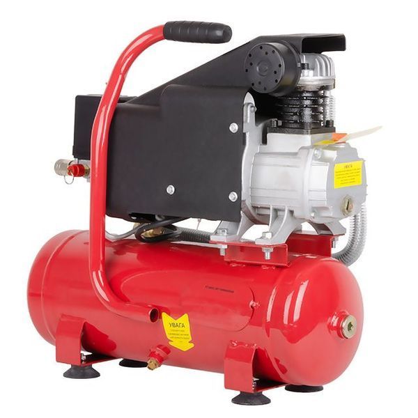Компресор 9 л, 0,75 кВт, 220 В, 8 aтм, 160 л/хв INTERTOOL PT-0002 PT-0002 фото