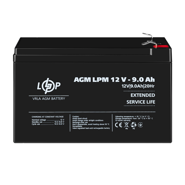 Акумулятор AGM LPM 12V - 9 Ah lp_3866 фото