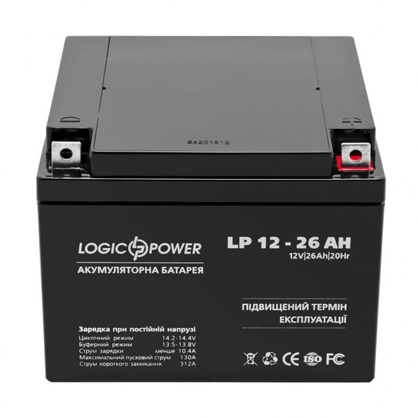 Акумулятор свинцево-кислотний LogicPower AK-LP4134 12V26Ah (26 А*г) AK-LP4134 фото