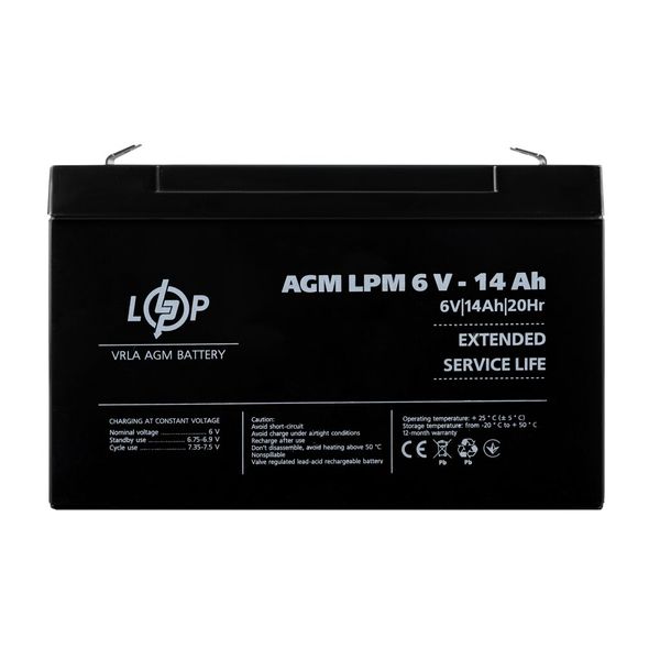 AGM battery LPM 6V - 14 Ah 4160 photo