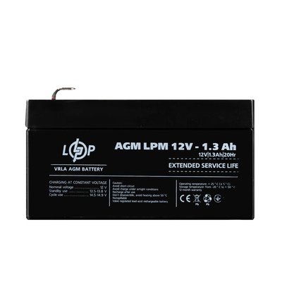 Акумулятор AGM LPM 12V - 1.3 Ah 4131 фото