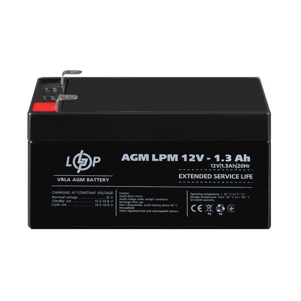 Аккумулятор AGM LPM 12V - 1.3 Ah 4131 фото