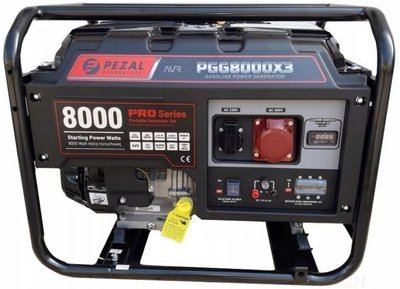 Бензиновий генератор Pezal PGG-8000-X3 (ном 6 КВт, макс 6,5 кВА) PGG-8000-X3 фото