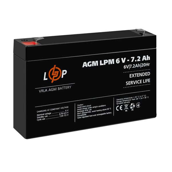 AGM battery LPM 6V - 7.2 Ah 3859 photo