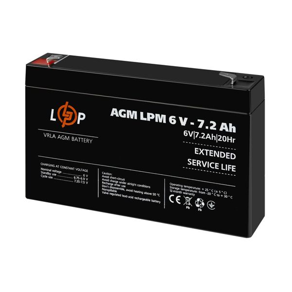 Аккумулятор AGM LPM 6V - 7.2 Ah 3859 фото