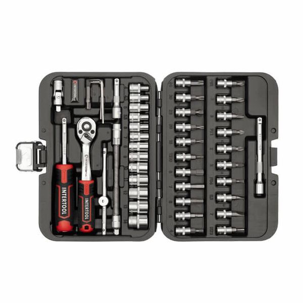 INTERTOOL ET-8046 tool set 46 pcs. a universal set of keys for cars, a set of heads with a ratchet, an auto tool, a set of hand tools NBIN-ITL-ET-8046-SP photo