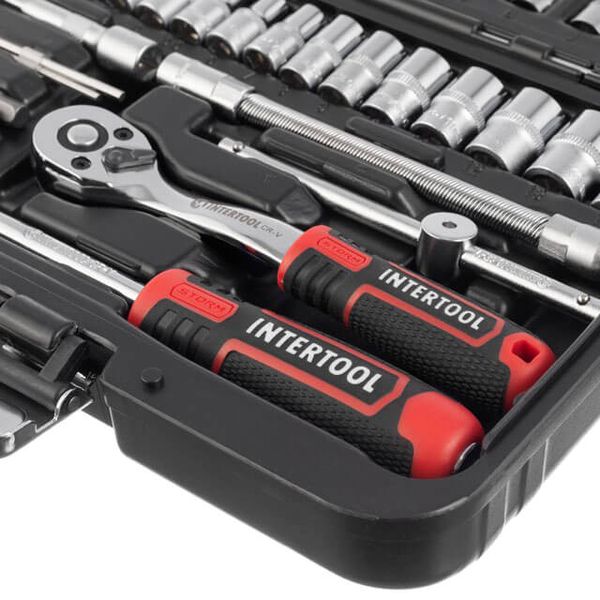INTERTOOL ET-8046 tool set 46 pcs. a universal set of keys for cars, a set of heads with a ratchet, an auto tool, a set of hand tools NBIN-ITL-ET-8046-SP photo