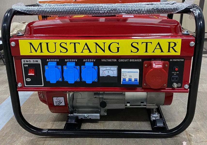 Генератор бензиновый Mustang Star MSG 9800 (ном 2,8 КВт, макс 4 кВА) MSG-9800 фото