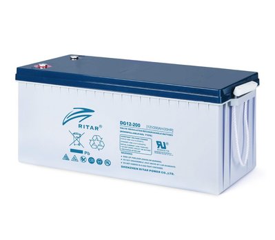 Gel battery RITAR RT-DG12-200-12-200 12V200Ah (200 А*h) BT-RT-DG12-200-12-200 photo