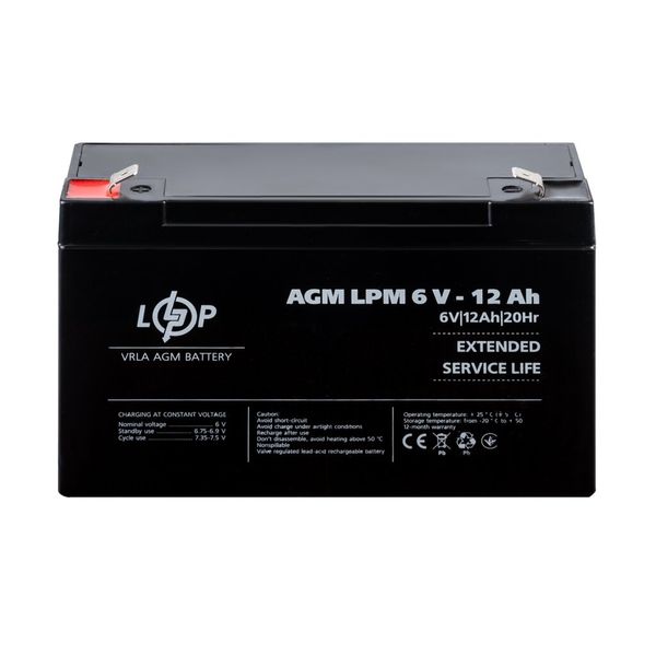 Аккумулятор AGM LPM 6V - 12 Ah 4159 фото