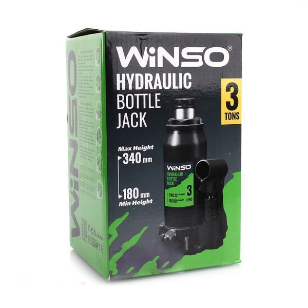 Hydraulic jack WINSO 170310 3t car jack single rod bottle mechanical hydraulic jack for cars DKT-WNS-170310-HJ-3T photo